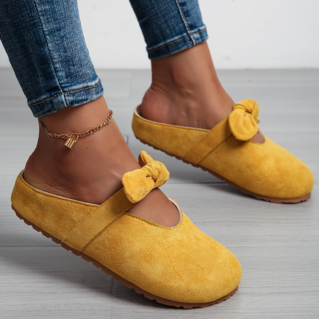 Whitney | Soft Bow Slip-On Mules
