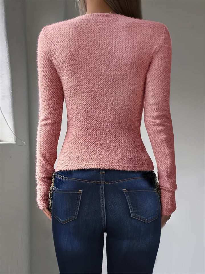 Noreen | Soft Plush Long Sleeve Top