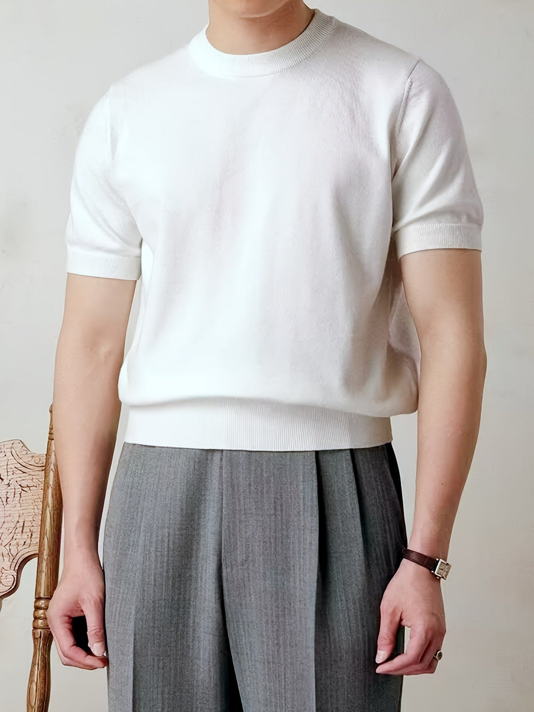 Reid | Refined Short-Sleeve Knit Top