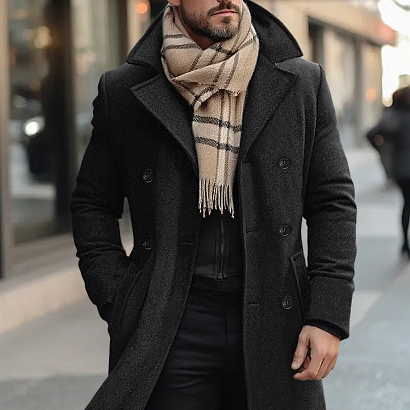 Malcolm | Refined Double-Breasted Overcoat