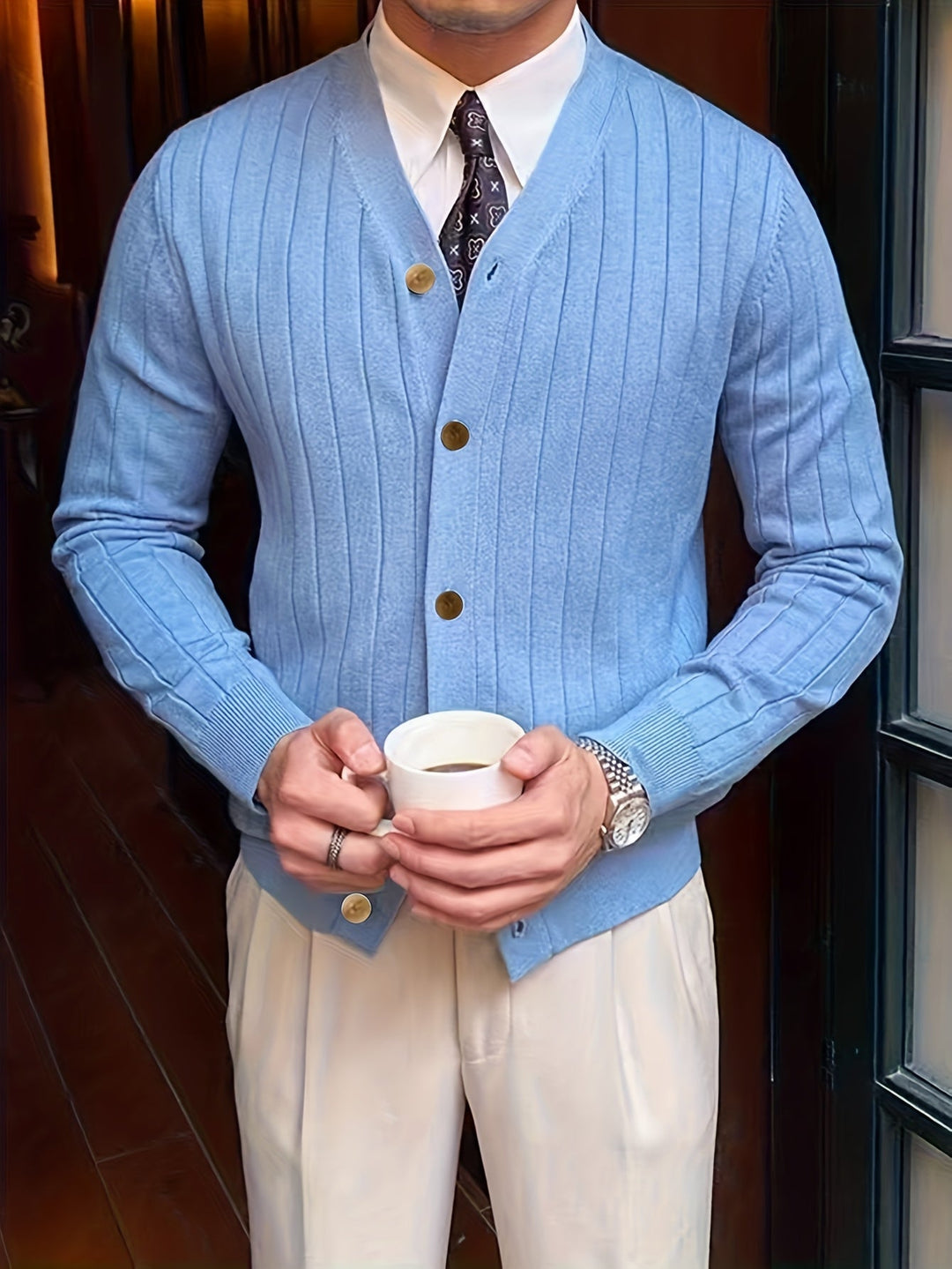 Arthur | Ribbed Button-Up Cardigan