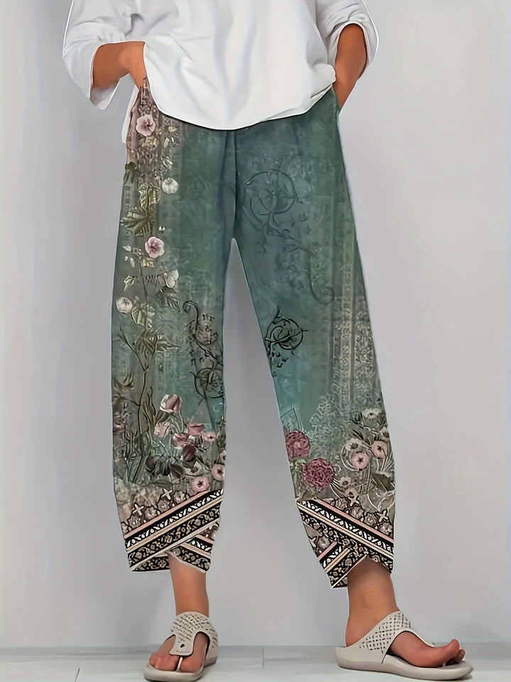 Meredith | Botanical Cropped Trousers