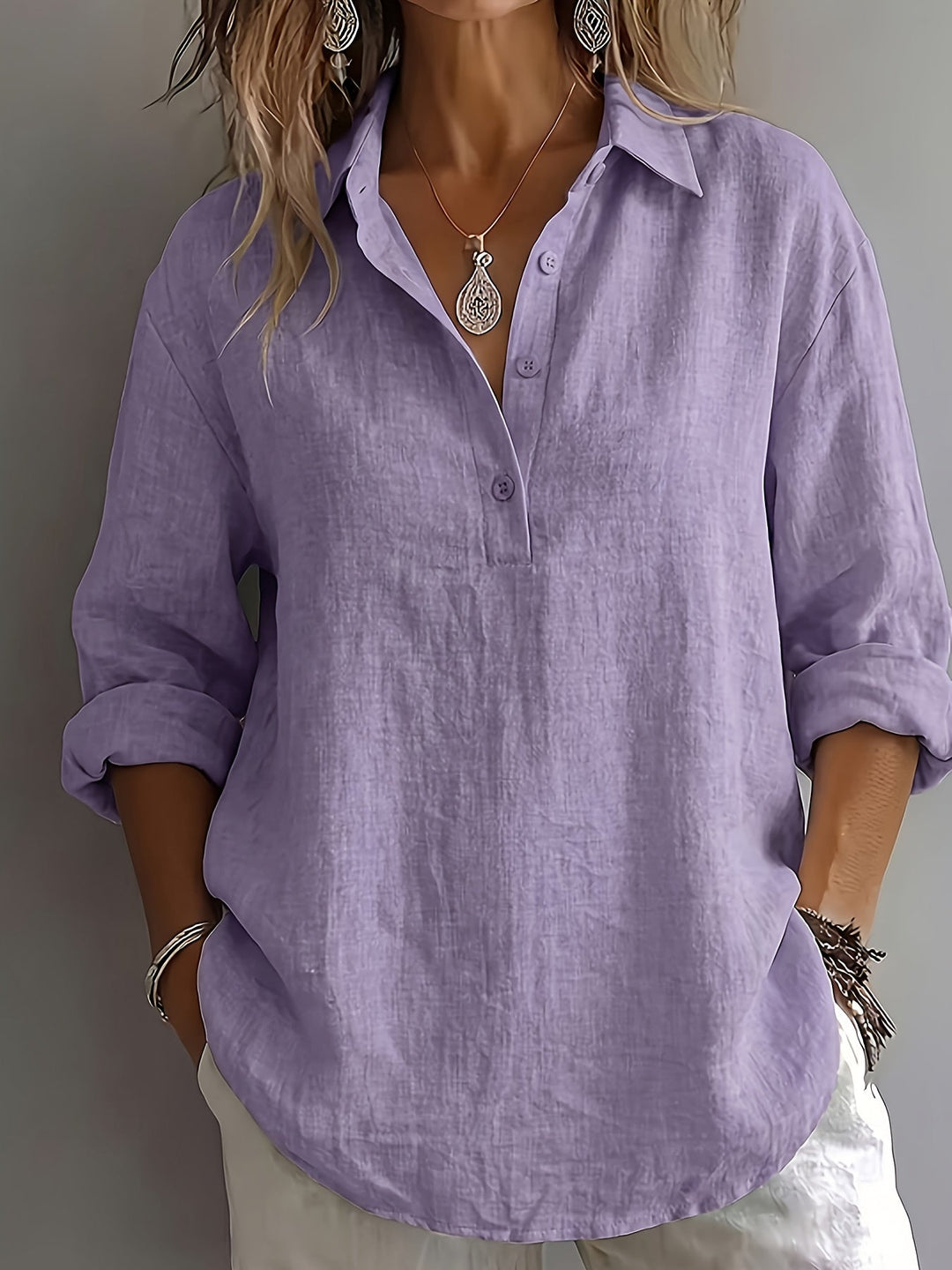 Freya | Relaxed Collared Blouse