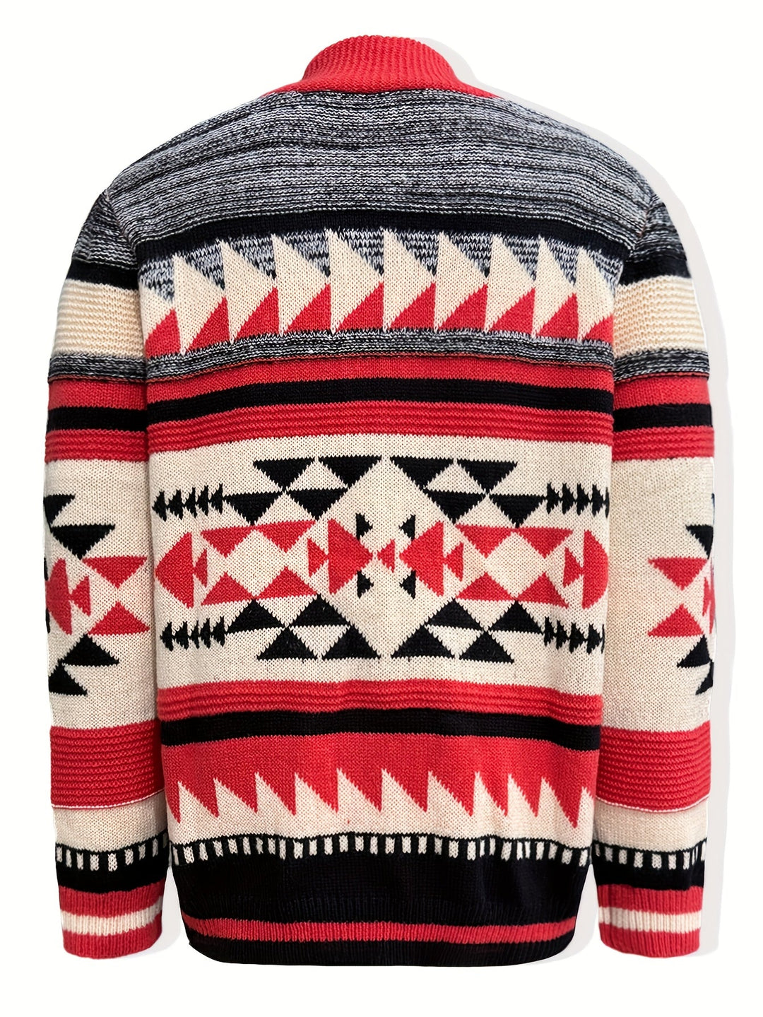 Callum | Patterned Zip-Up Cardigan