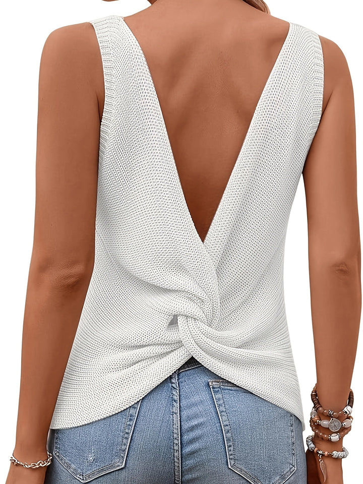 Cora | Relaxed Sleeveless Knit Tank Top