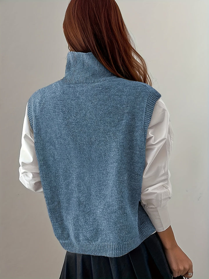 Farrah | High-Neck Jumper Vest