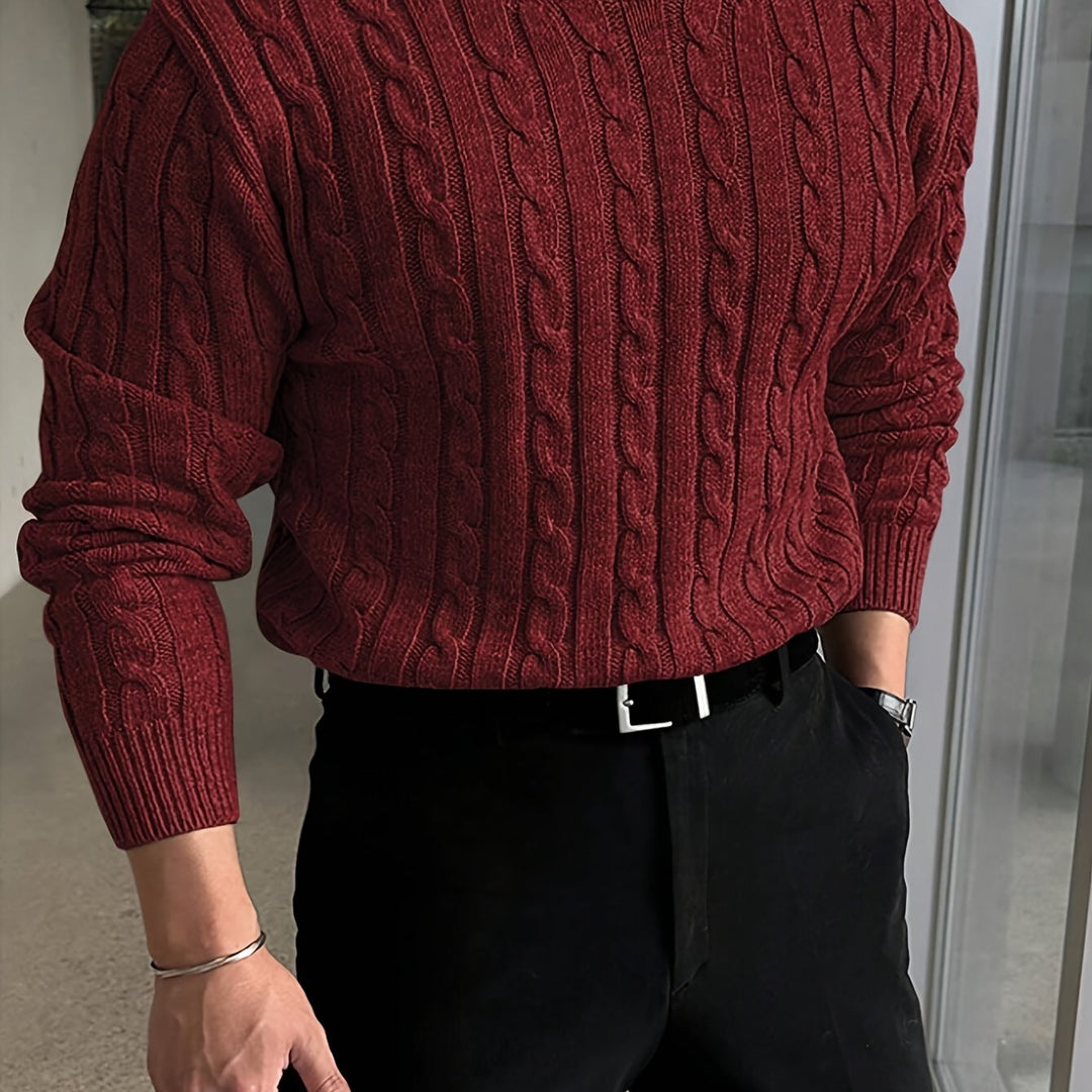 Jonas | Cable Knit Crew Neck Jumper