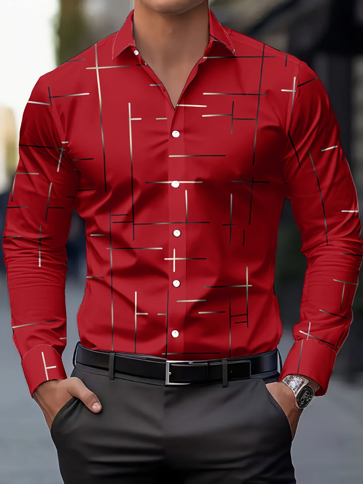 Malcolm | Refined Line-Print Shirt