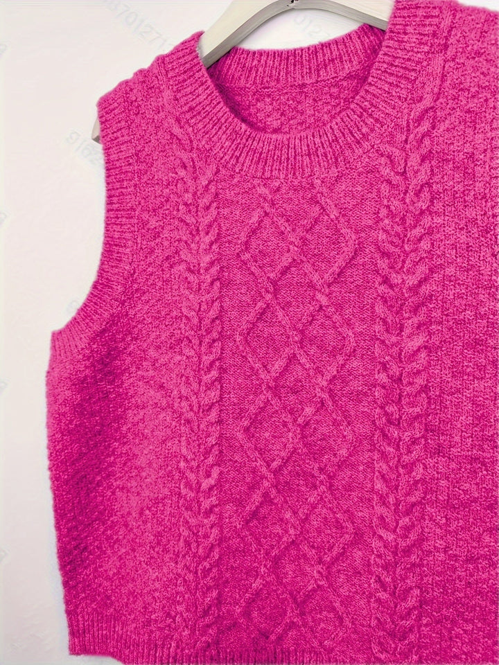 Brooke | Cable-Knit Jumper Vest