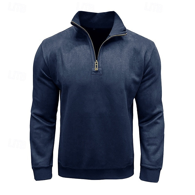 Caleb | Quarter-Zip Stand-Collar Sweatshirt