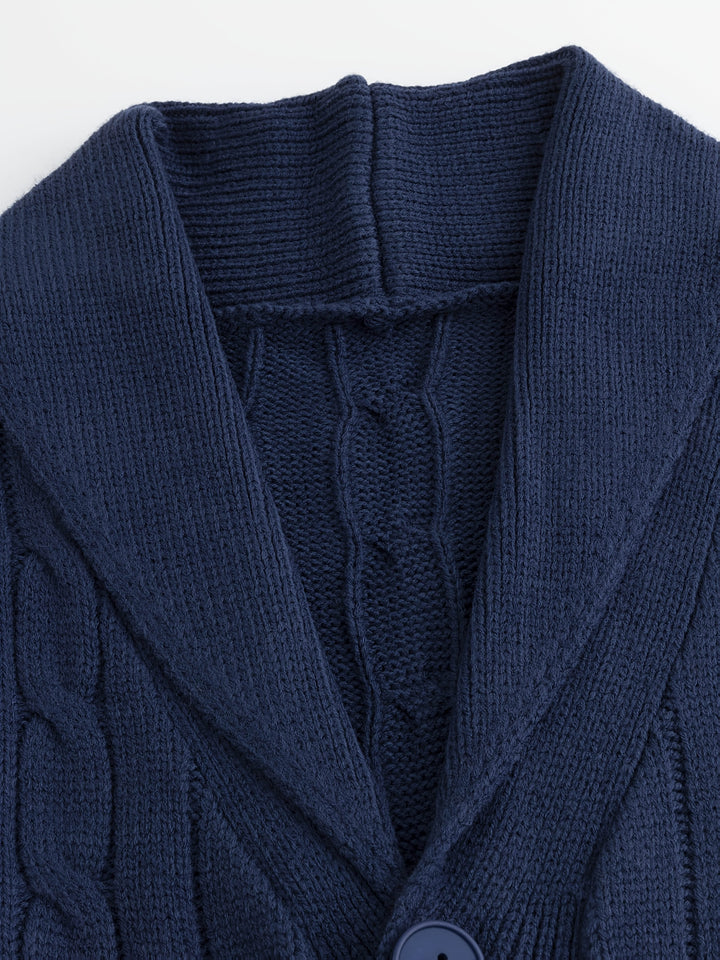 Walter | Shawl Collar Cable Knit Cardigan
