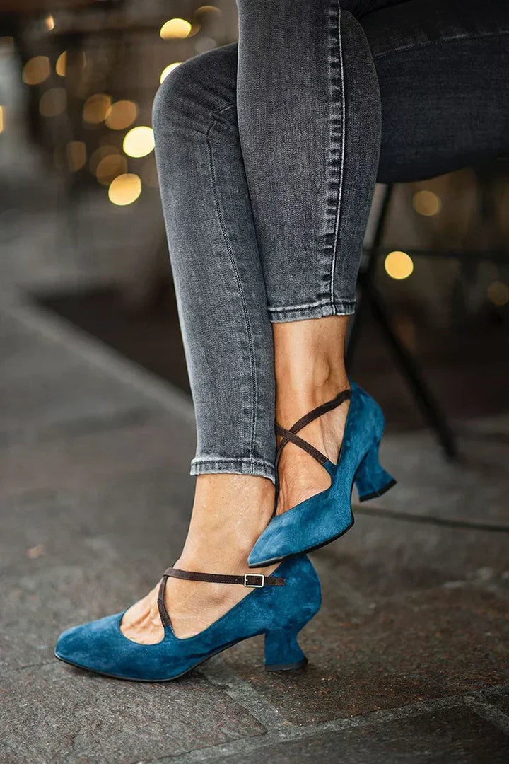 Aubree | Elegant Premium Strap Mid-Heels