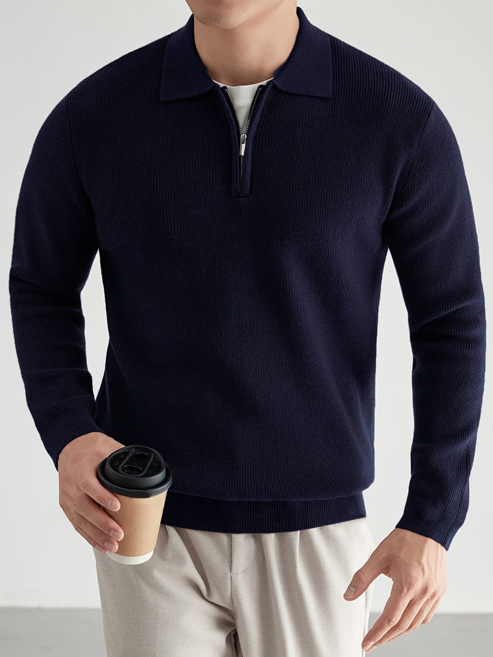 Donovan | Refined Quarter-Zip Polo Jumper