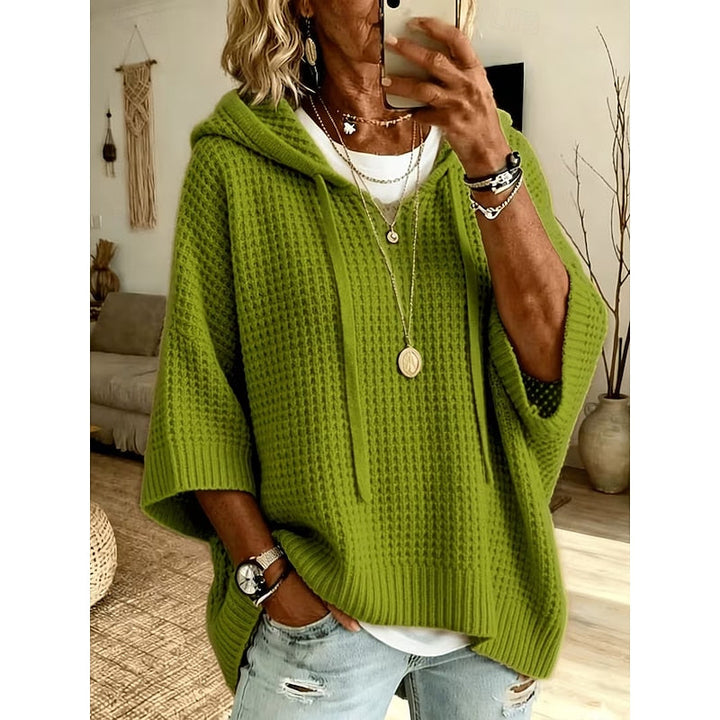 Carol | Relaxed Waffle-Textured Hoodie
