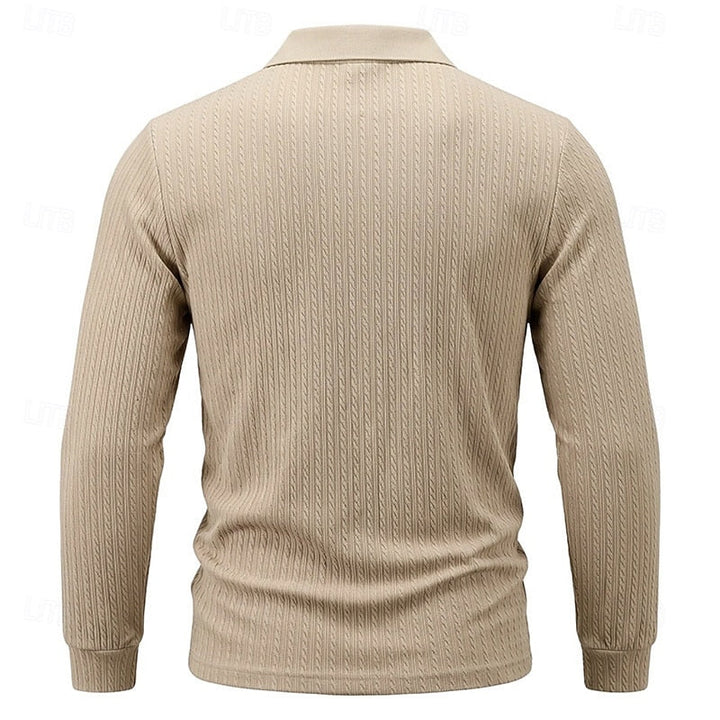 Rhett | Textured Quarter-Zip Polo Shirt