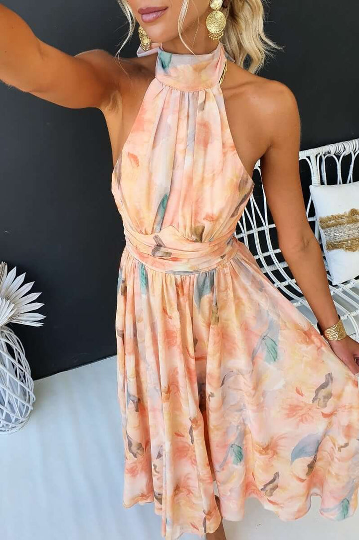 Alexandra | Elegant Close Neck Sleeveless Dress