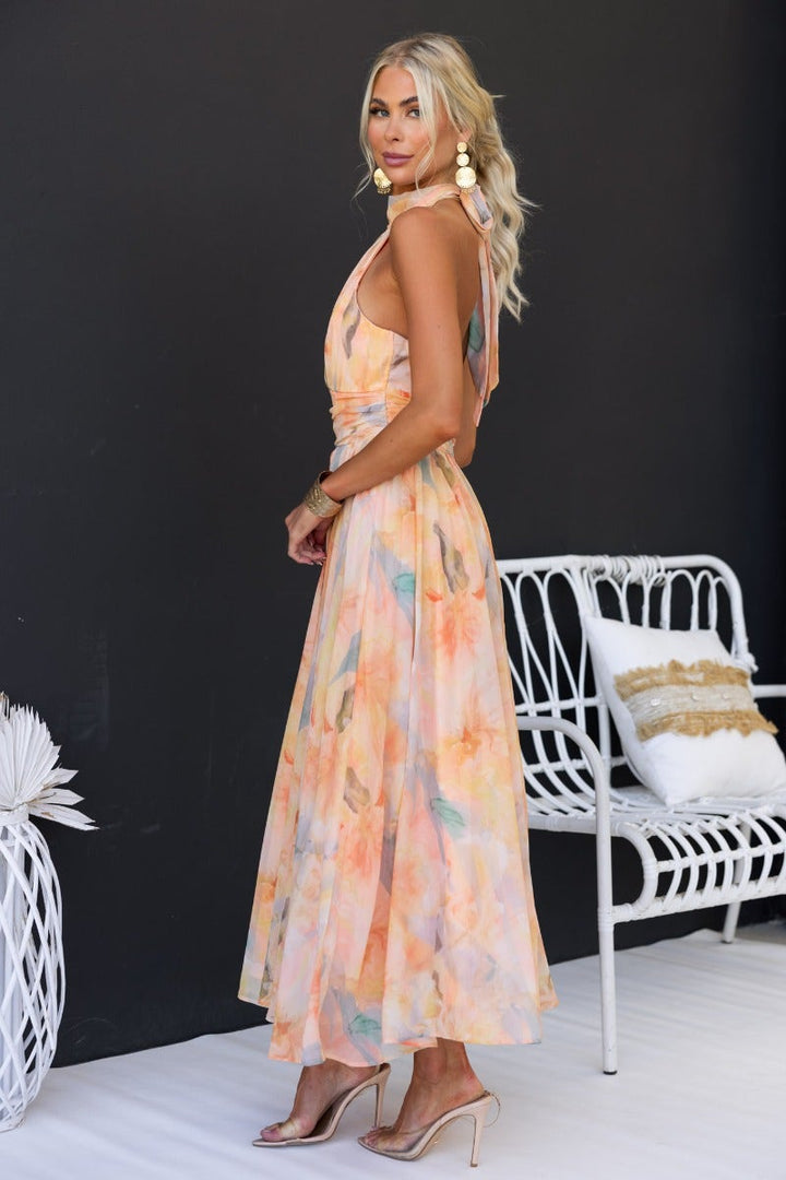 Alexandra | Elegant Close Neck Sleeveless Dress