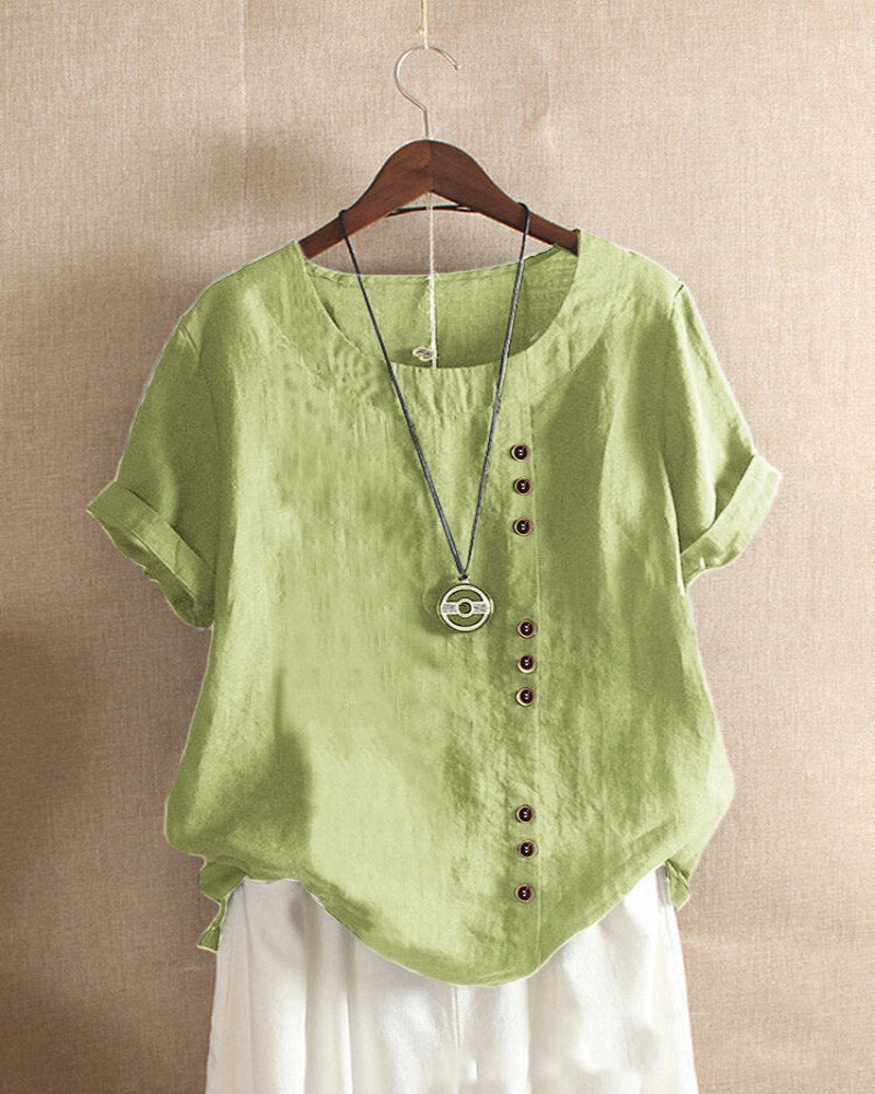 Olivia | Effortless Button Detail Summer Blouse