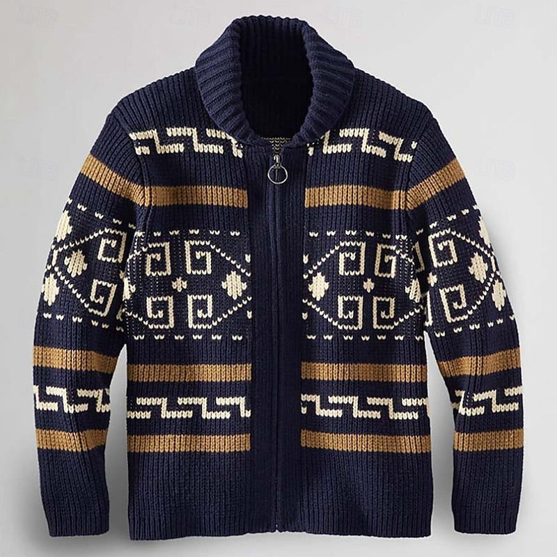 Sawyer | Patterned Zip Cardigan