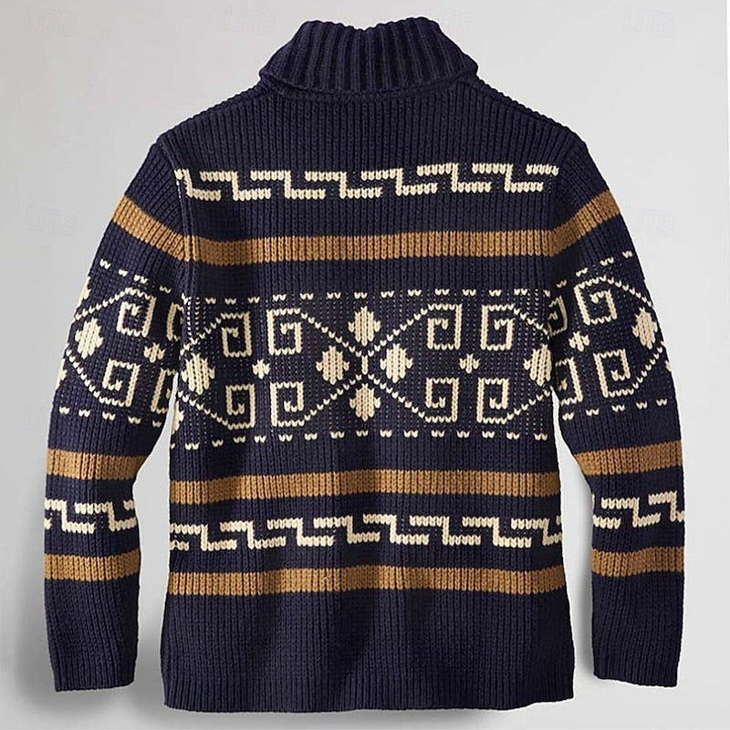 Sawyer | Patterned Zip Cardigan