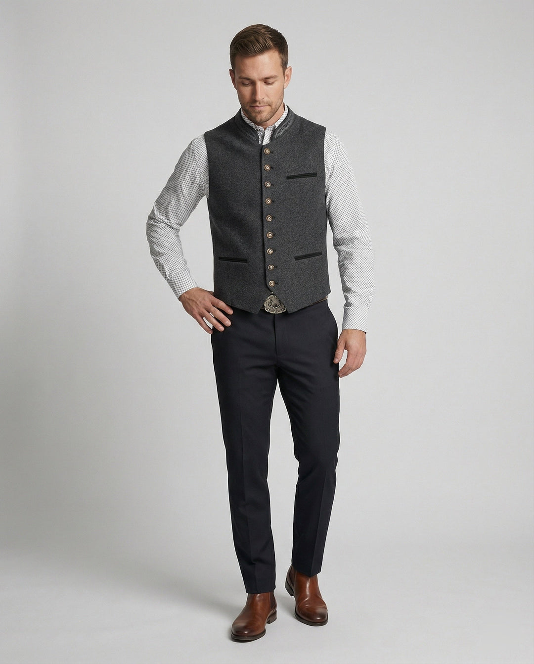 Frederick | Traditional Standing-Collar Vest
