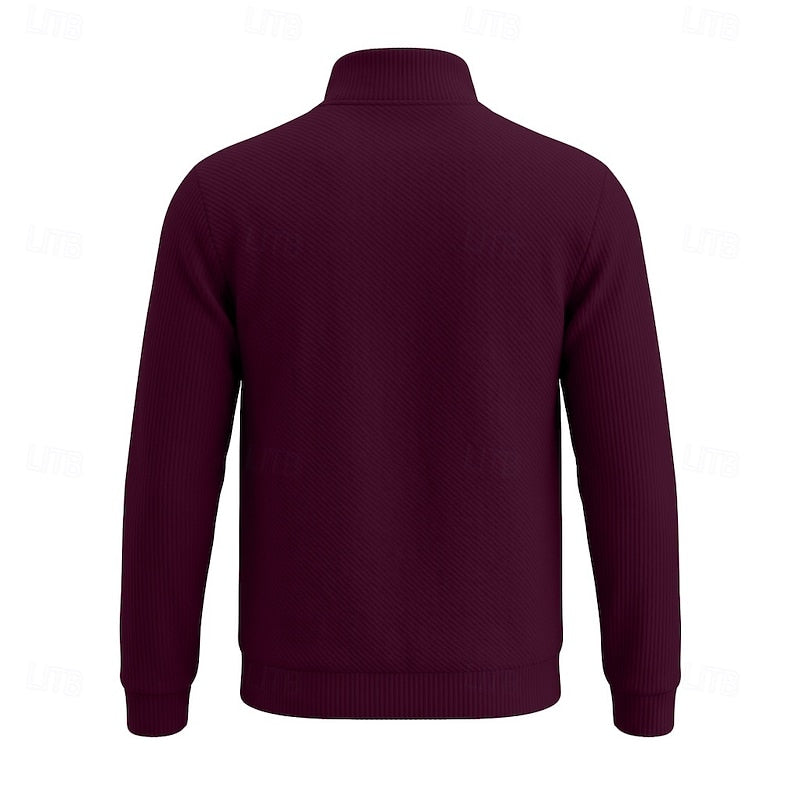 Quentin | Textured Quarter-Zip Pullover