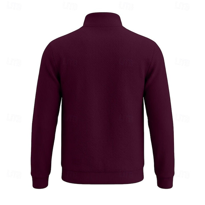 Quentin | Textured Quarter-Zip Pullover