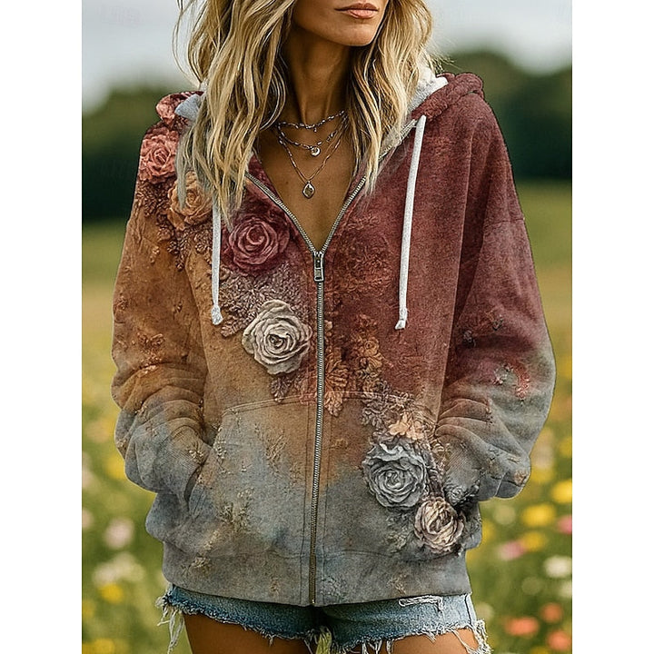 Willow | Nature-Inspired Zip-Up Hoodie