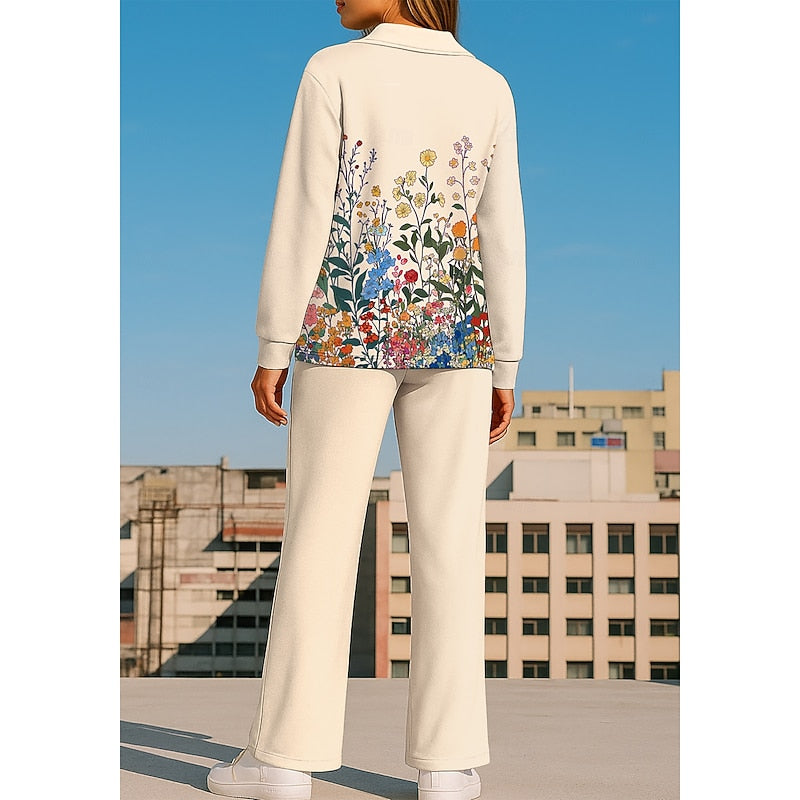 Eliana | Floral Collared Two-Piece Set