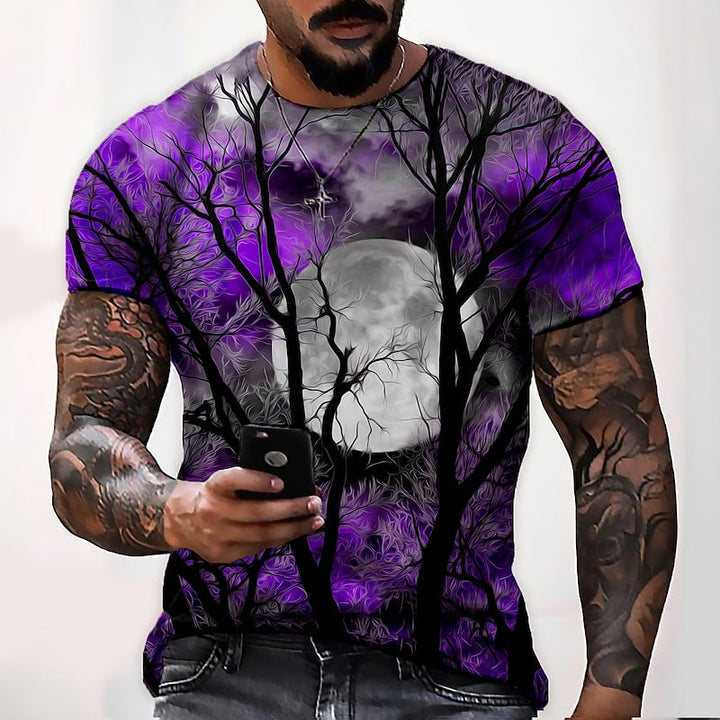 Jonah | Halloween Moon Graphic Crew Neck T-Shirt