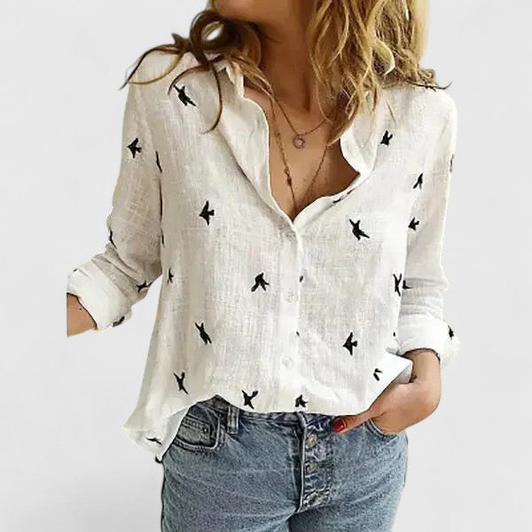 Rosanne | Relaxed Button-Up Blouse