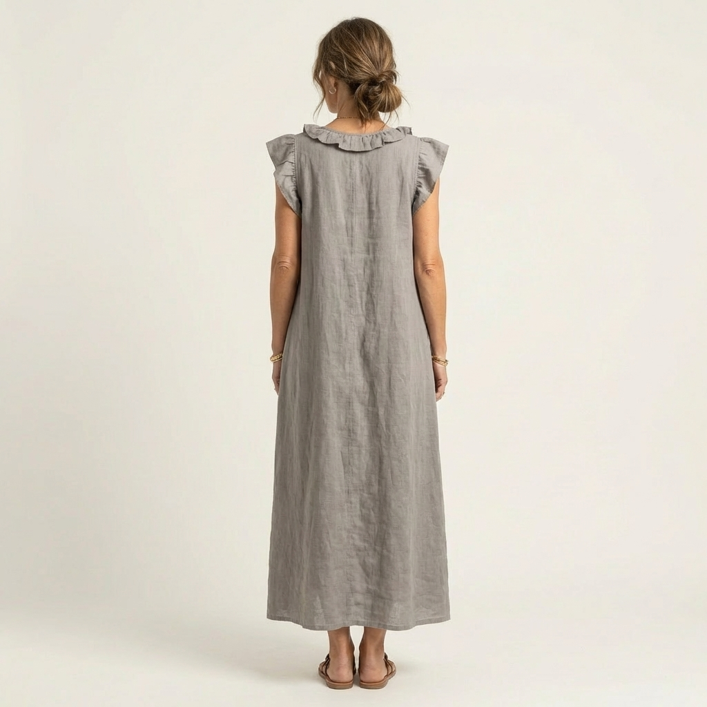 Arabella | Ruffle V-Neck Maxi Dress