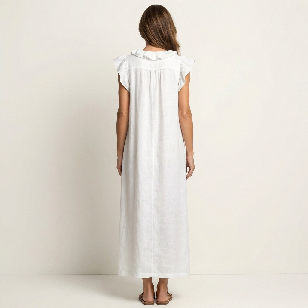 Arabella | Ruffle V-Neck Maxi Dress