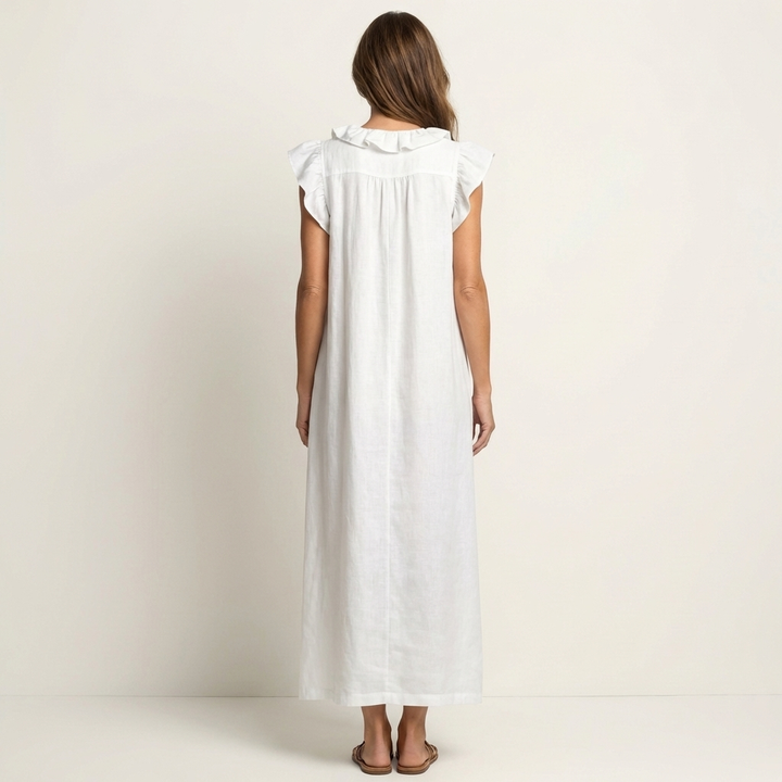 Arabella | Ruffle V-Neck Maxi Dress