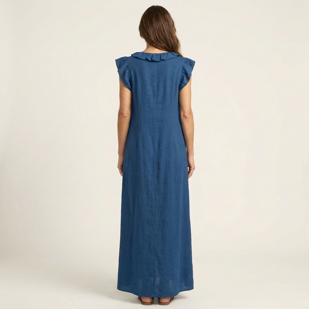 Arabella | Ruffle V-Neck Maxi Dress