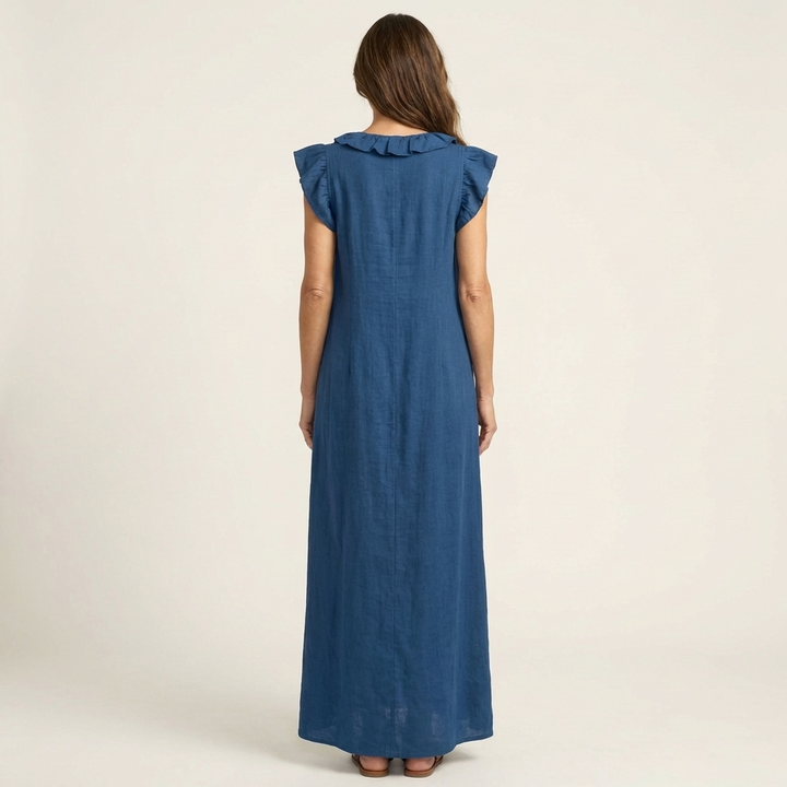 Arabella | Ruffle V-Neck Maxi Dress