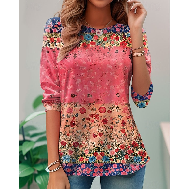 Miriam | Floral Long-Sleeve Top