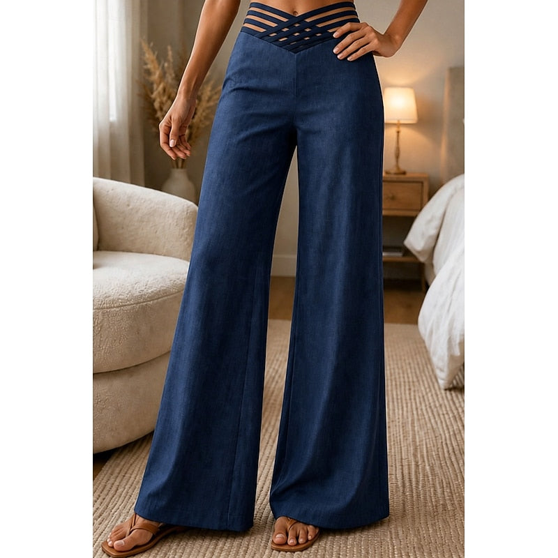 Priscilla | High-Waist Wide-Leg Trousers
