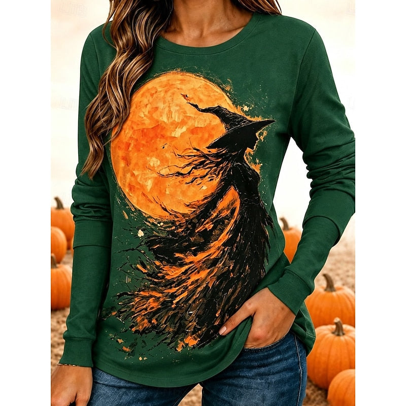Fern | Halloween Witch Graphic Long-Sleeve Top
