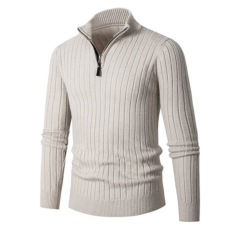 Gavin | Ribbed Quarter-Zip Jumper