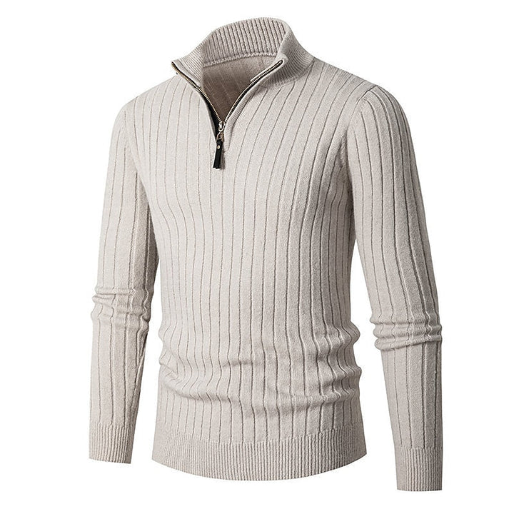 Gavin | Ribbed Quarter-Zip Jumper