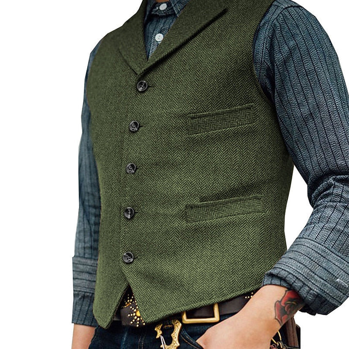 Gerard | Herringbone Tailored Waistcoat