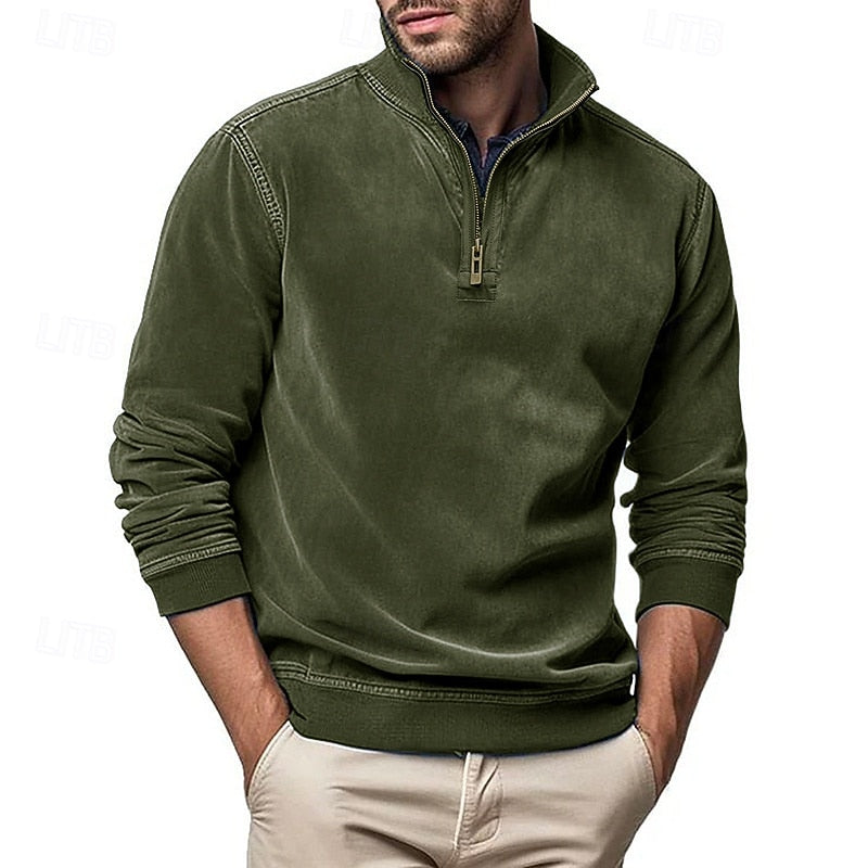 Caleb | Quarter-Zip Stand-Collar Sweatshirt