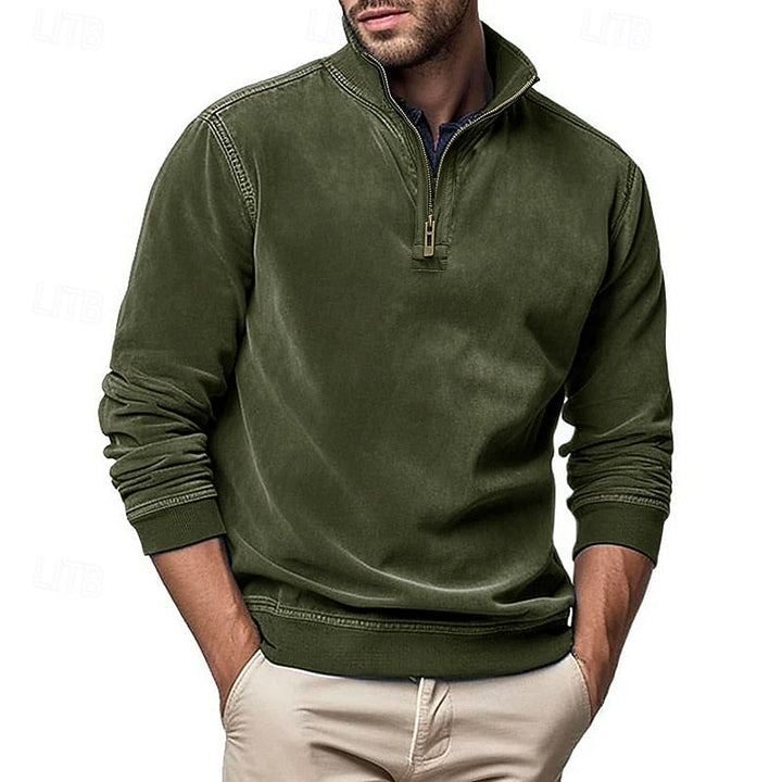 Caleb | Quarter-Zip Stand-Collar Sweatshirt