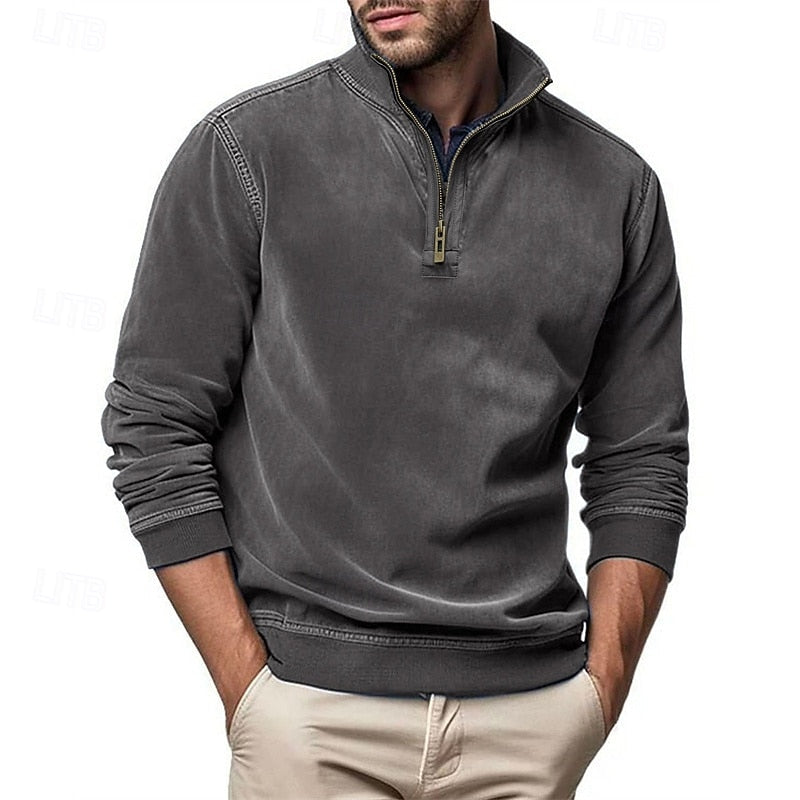 Caleb | Quarter-Zip Stand-Collar Sweatshirt