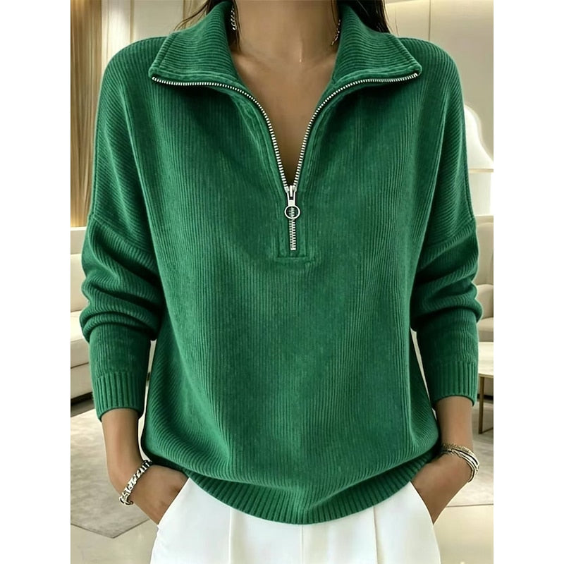 Georgina | Quarter-Zip Collared Pullover