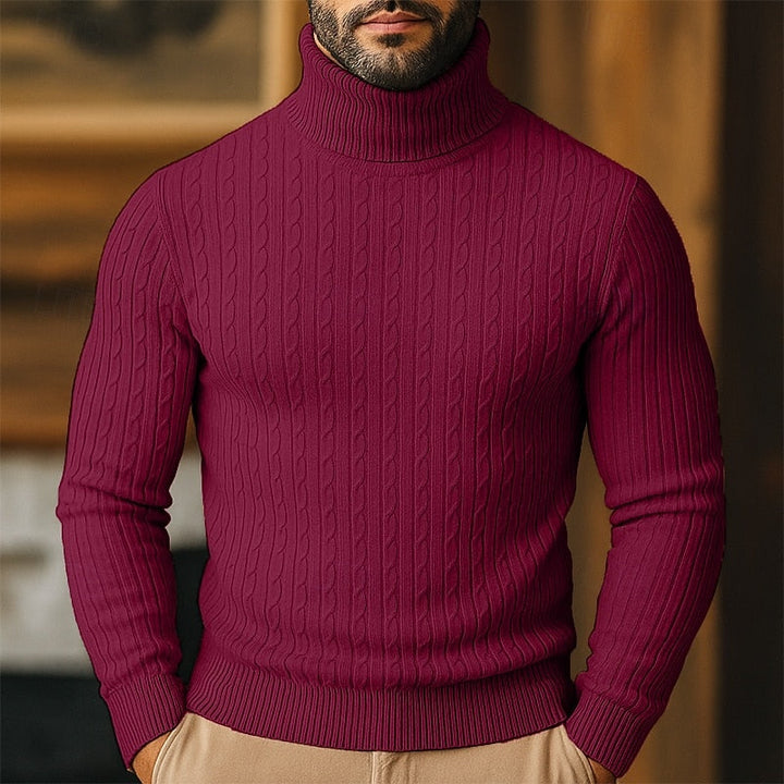 Rupert | Cable Knit Turtleneck Jumper