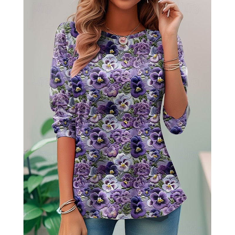 Miriam | Floral Long-Sleeve Top
