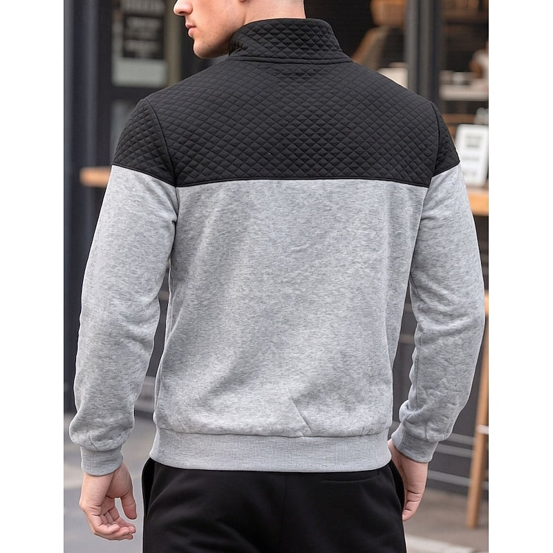 Braxton | Textured Quarter-Zip Sweatshirt