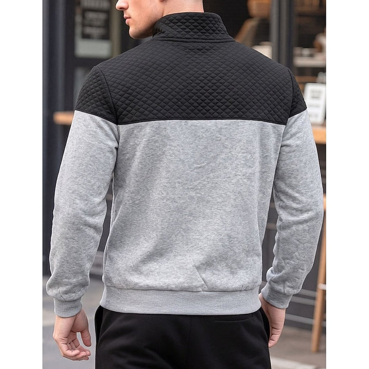 Braxton | Textured Quarter-Zip Sweatshirt